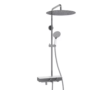 Душевая стойка WasserKRAFT Aller A113.117.058.CH Thermo белая/хром