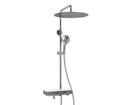 Душевая стойка WasserKRAFT Aller A113.117.101.CH Thermo белая/хром