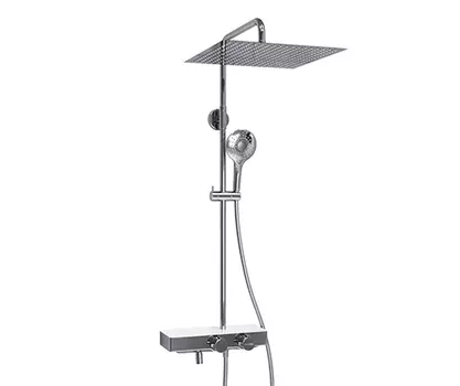 Душевая стойка WasserKRAFT Aller A113.119.101.CH Thermo белая/хром