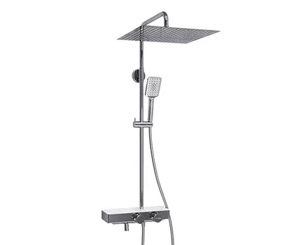 Душевая стойка WasserKRAFT Aller A113.119.126.CH Thermo белая/хром