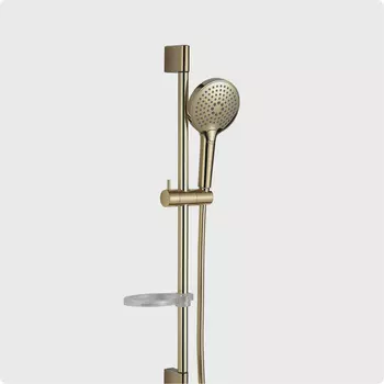 Душевой гарнитур AQUAme AQM8101BG золото шлифованное