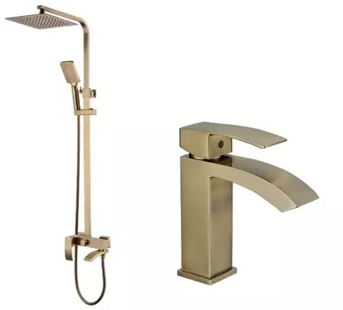 Душевой комплект Grocenberg GB7007-1BR+GB2007BR