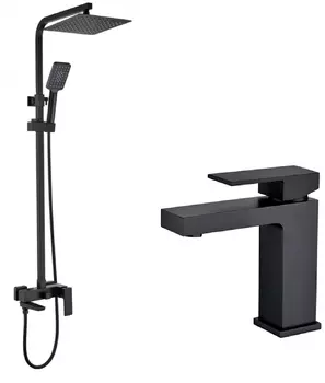 Душевой комплект Grocenberg GB7008BL+GB2008BL