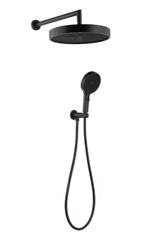 Душевой гарнитур с верхним душем Boheme Cell 427-B черный матовый