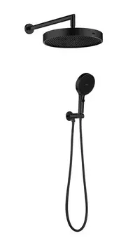 Душевой гарнитур с верхним душем Boheme Cell 427-SGM антрацит глянец