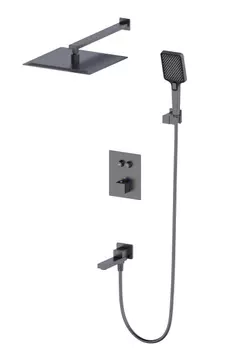 Душевой гарнитур Wonzon & Woghand WW-88929003-BGM темный графит