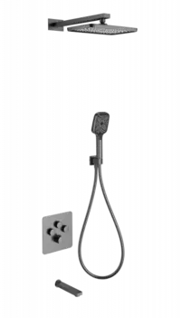 Душевой гарнитур Wonzon & Woghand WW-B4005-BGG темный графит