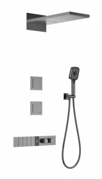 Душевой гарнитур Wonzon & Woghand WW-D4538-A-BGG темный графит