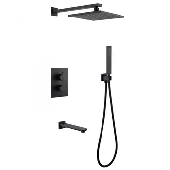 Душевой комплект Abber Weiss Insel AF8050B черный матовый
