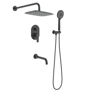 Душевой комплект Berges Wasserhaus Ventas 3O черный матовый