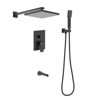 Душевой комплект Berges Wasserhaus Ventas 3S черный матовый