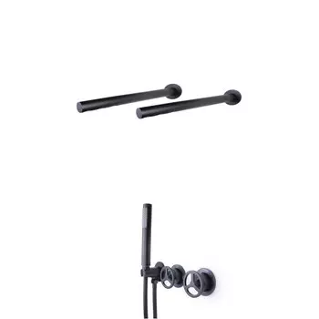 Душевой комплект Bronze de Luxe LIBERTY 5011B-F черный