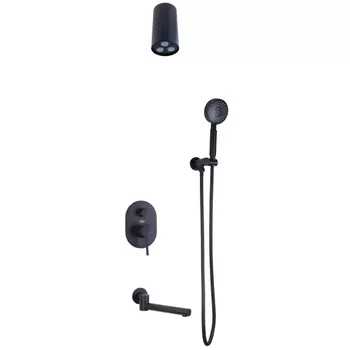 Душевой комплект Bronze de Luxe Scandi 14582-501B черный