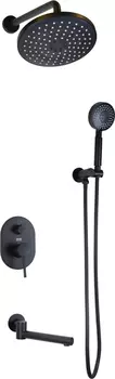 Душевой комплект Bronze de Luxe Scandi 14582B черный
