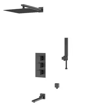 Душевой комплект D&K Bayern.Liszt DA2515605A04 черный матовый