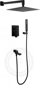 Душевой комплект Filarete Fing FL1040BL черный матовый