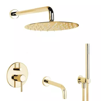 Душевой комплект Giulini Futuro F6513-3-25O Золото