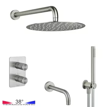 Душевой комплект Giulini Futuro F8277-25ХNKO никель матовый