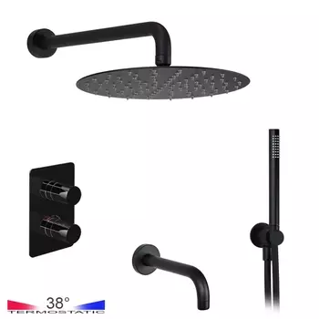 Душевой комплект Giulini Futuro F8277-25XNO черный матовый