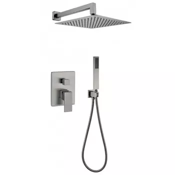 Душевой комплект Grocenberg GB5089BG-3 встраиваемый, графит