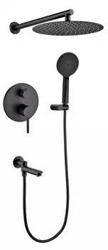 Душевой комплект Grocenberg Shower GB5001BL черный матовый