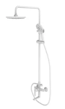 Душевая стойка Iddis Ray RAYWT3Fi06 с изливом,белый матовый