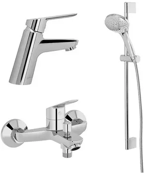 Душевой комплект Jacob Delafon Lucien E20850RU-CP 3 в 1 два смесителя + душевой гарнитур