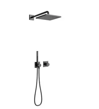 Душевая система Keuco IXMO Sets 59602 370002 с термостатом, черный матовый