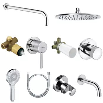 Душевая система Kludi Bozz 386340576 10 в 1 встраиваемая, хром