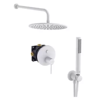 Душевая система Kludi Bozz 386585376 7 в 1 встраиваемая, белый матовый