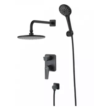 Душевая система Lemark Bronx LM3729BL встраиваемая, черный