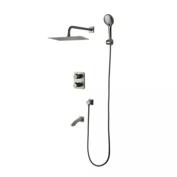 Душевой комплект Lemark Bronx LM3742GM черная