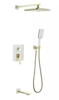 Душевая система Lemark Mista LM6422WG встраиваемая, белый/золото