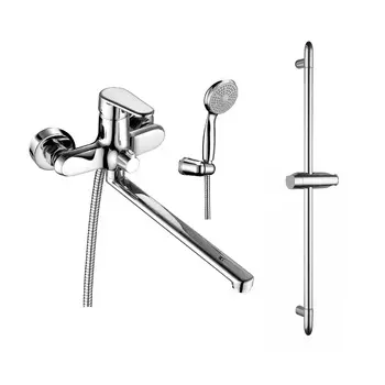 Душевой комплект Lemark Point LM0379C "2 в 1" смеситель + штанга