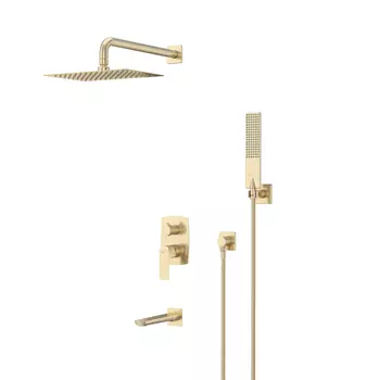 Душевой комплект Lemark Ursus LM7222BG золото матовое