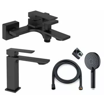 Душевой комплект Orange Lutz M04-311b черный