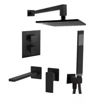 Душевой комплект Paffoni Elle KITLEQ518NO105 черный матовый