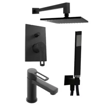 Душевой комплект Paffoni Elle KITRIN015NO071 черный матовый