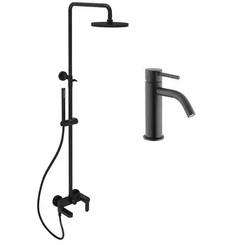 Душевой комплект Paffoni Light KITCOL632NO71 черный матовый