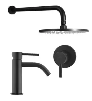 Душевой комплект Paffoni Light KITLIG011NO071 черный матовый