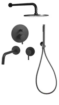 Душевой комплект Paffoni Light KITLIG015NO006 черный матовый