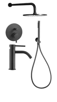 Душевой комплект Paffoni Light KITLIG015NO071 черный матовый