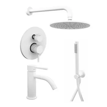 Душевой комплект Paffoni Light KITLIG018BO071 белый матовый