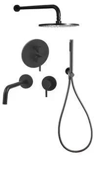 Душевой комплект Paffoni Light KITLIG018NO006 черный матовый