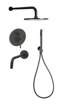 Душевой комплект Paffoni Light KITLIG019NO139 черный матовый