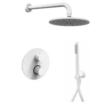 Душевой комплект Paffoni Light KITLIQ018BOKING термостатический белый матовый