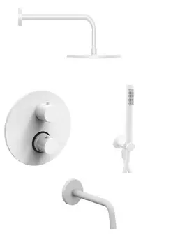 Душевой комплект Paffoni Light KITLIQ019BO045KING белый матовый