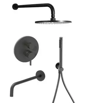 Душевой комплект Paffoni Light KITLIQ019NO046KING черный матовый