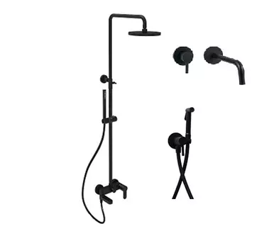 Душевой комплект Paffoni Light KITZCOL632NO006 черный матовый