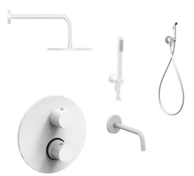 Душевой комплект Paffoni Light KITZLIQ019BO045KING белый матовый